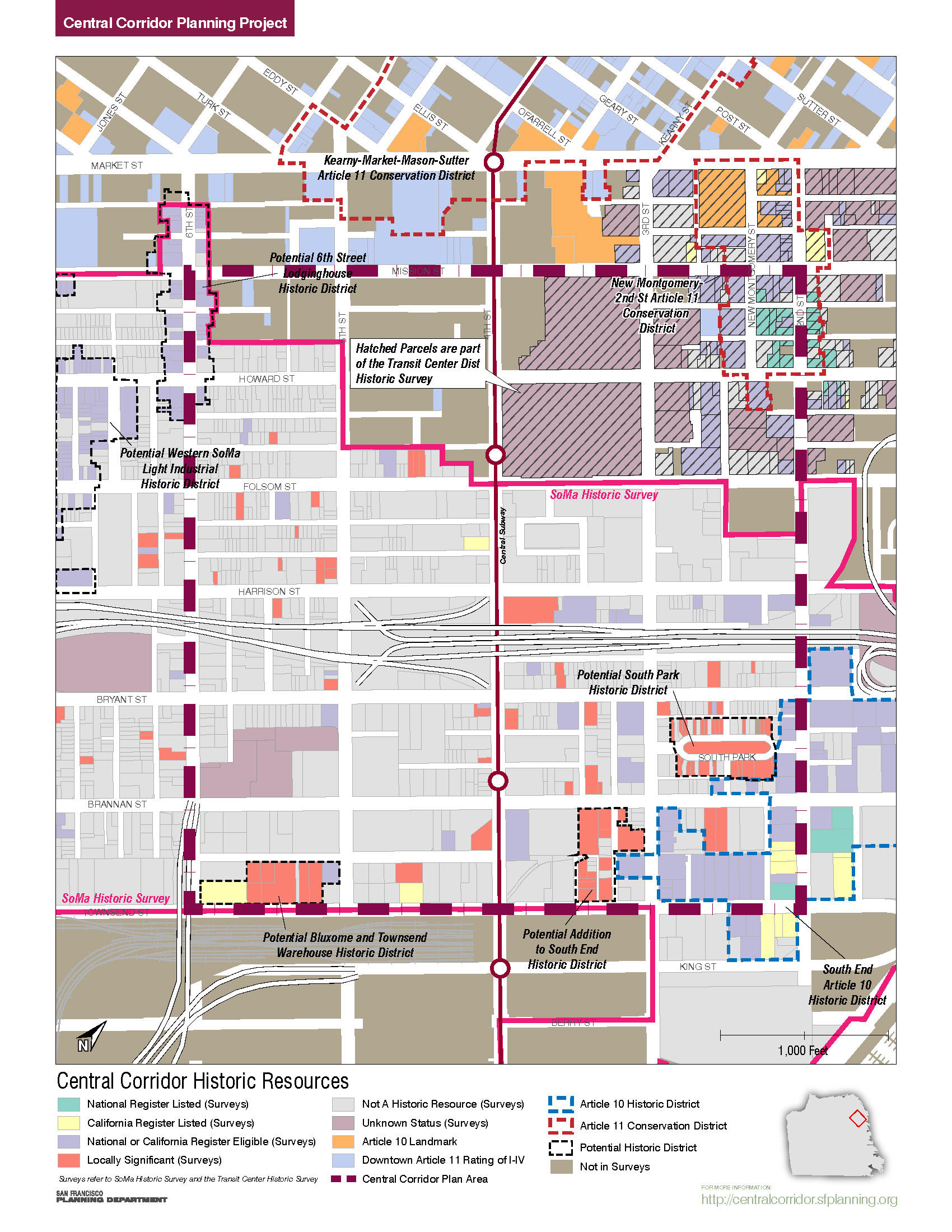 Page from report diagramming the Southside Market Ecodistrict