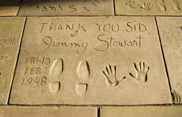 Jimmy Stewart's Prints at Grauman's Theater
