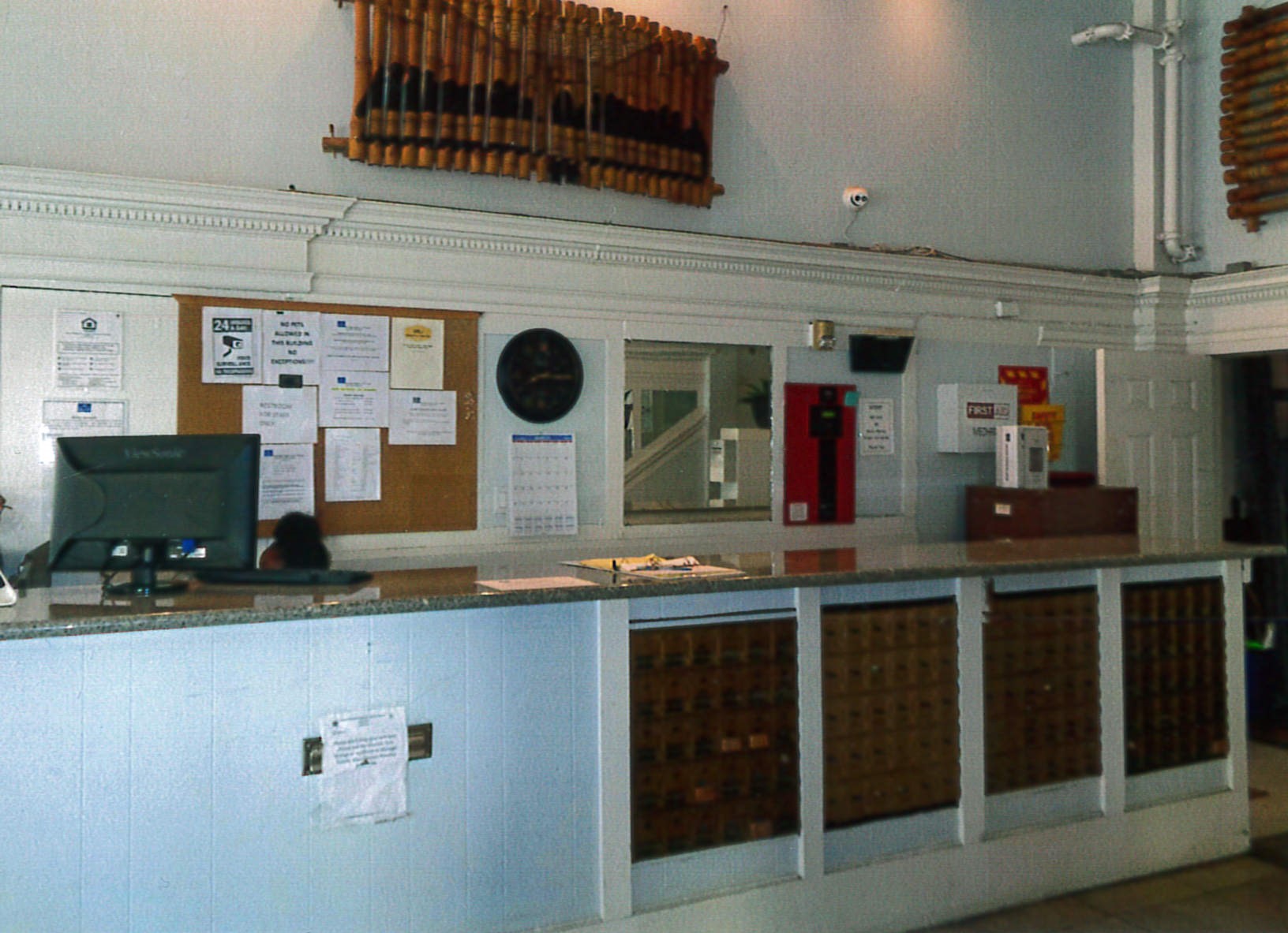 Before Hotel Menlo front desk/ lobby