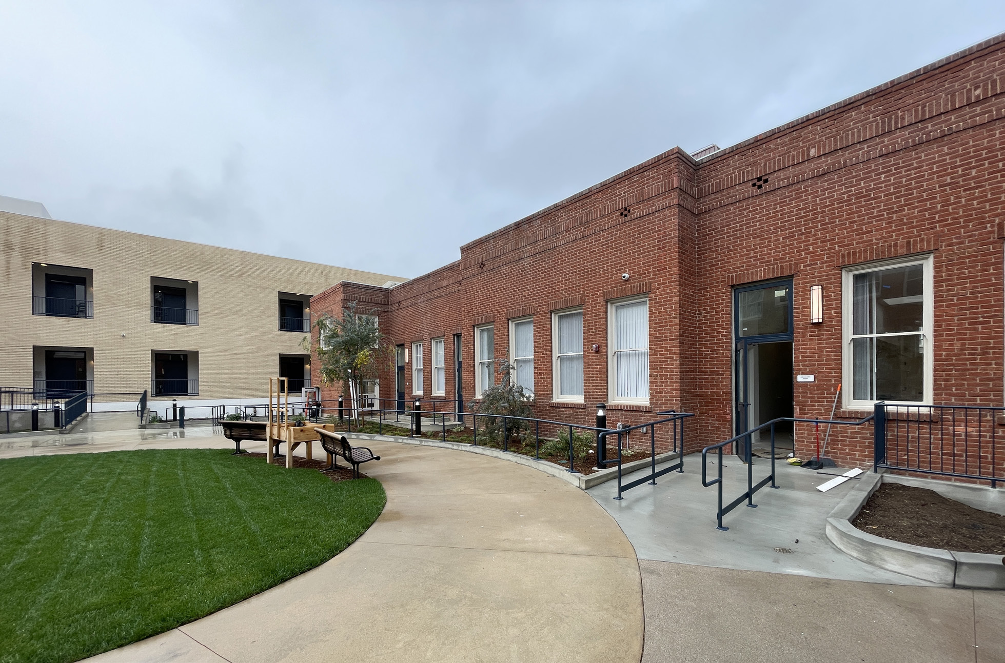 Restored east facade