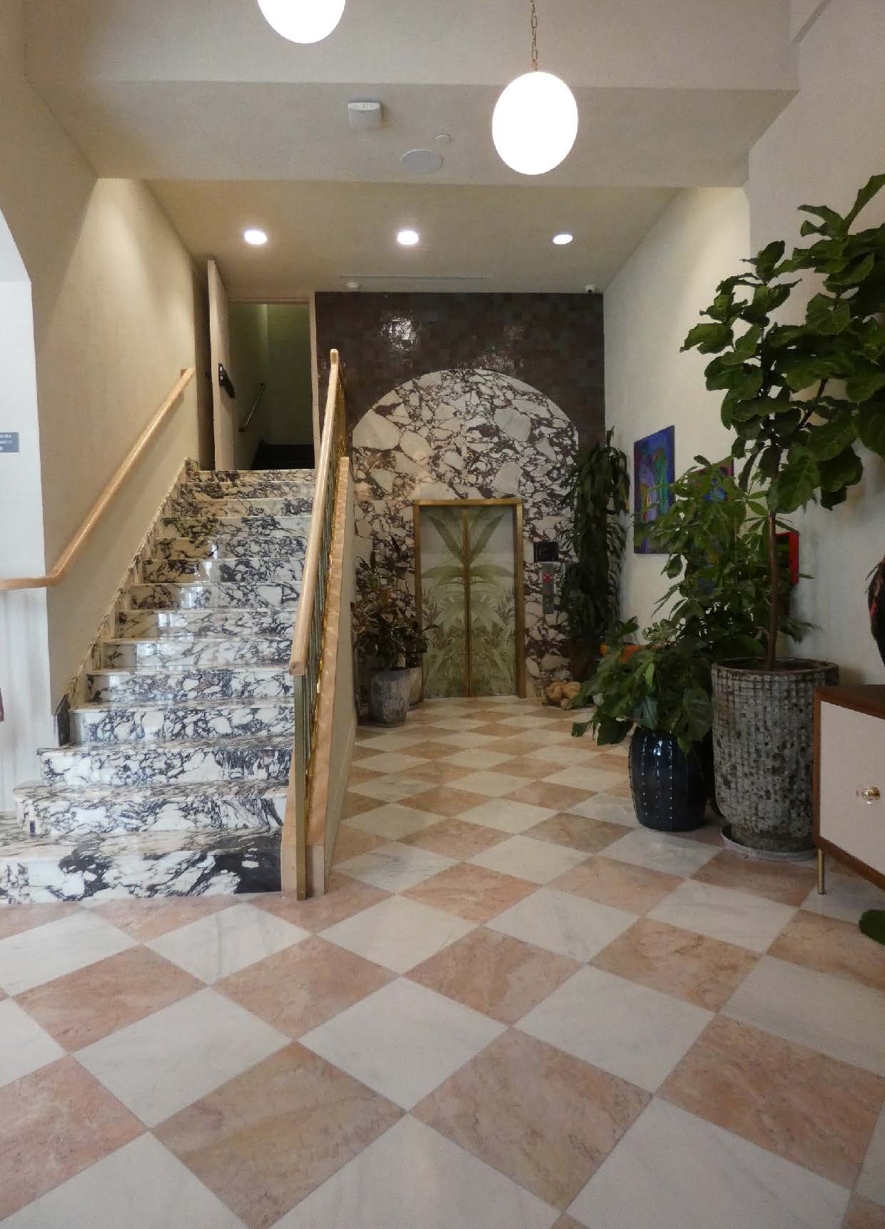 Rehabilitated first floor lobby